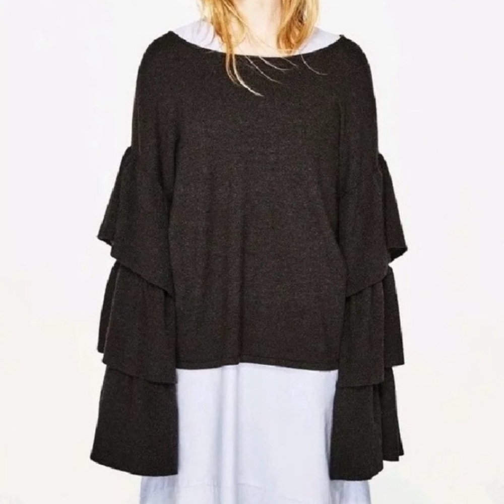 Zara Ruffle Knit Sweater